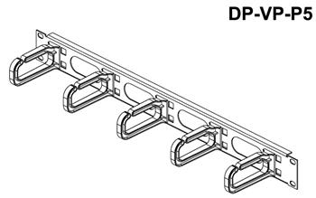 19" binding panel 1U one-sided, plastic mesh 40x80 mm