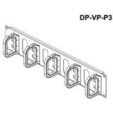 19" binding panel 2U one-sided, plastic mesh 80x60 mm