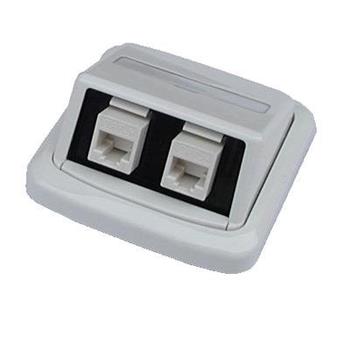 ABB double socket on the wall, Cat.5e, 2x RJ45