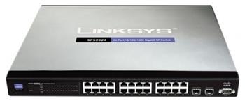 Cisco-Linksys SPS2024, 24-port switch 10/100/1000Mbps + 2x open SFP slot