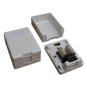 Data socket UTP CAT6 1xRJ45 on plaster (anti-dust) white