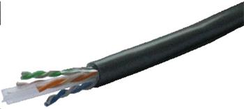 DATACOM FTP wire CAT6 PVC+PE, double-sheathed, outdoor, black