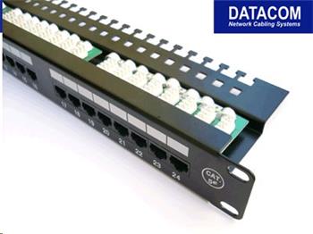 DATACOM Patchpanel 19", UTP, mounted, 48 x RJ45, Cat.5e, LSA, 2U
