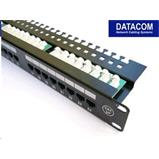 DATACOM Patchpanel 19", UTP, mounted, 48 x RJ45, Cat.5e, LSA, 2U