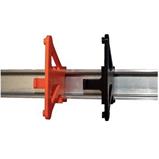 DIN rail holder for Mikrotik series hEX and hAP (ports forward)