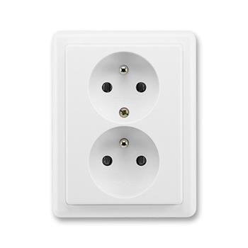 double socket 230V wall