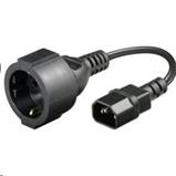 Extension cable with 1 socket for connection to UPS, 23cm