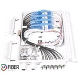 Fiber optic termination box for 12 fibers