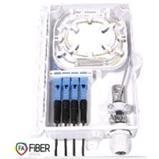 Fiber optic termination box for 4 fibers