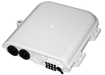 Fiber optic termination box for 8 fibers