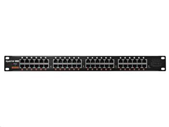 Gigabit shielded 24-port passive PoE panel