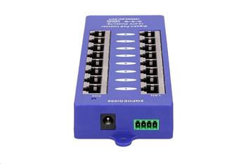 Gigabit shielded 8-port passive PoE panel