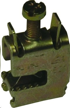 Grounding clamp to 19" panel with grounding bar