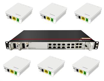 Huawei GPON kit 2: MA5801 GP08 + 100x EG8010Hv6, oficiální CZ distribuce