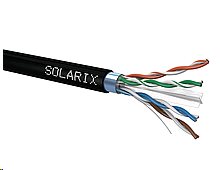Installation cable Solarix CAT6 FTP PE Fca, outdoor, black