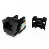 Keystone RJ-45, UTP, Cat.6, black