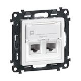 Legrand Valena LIFE Data socket CAT5E 2xRJ45 flush-mounted, white