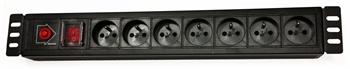 Lexi-NET socket strip 7x230V-3m 19'', 1.5U, surge protection
