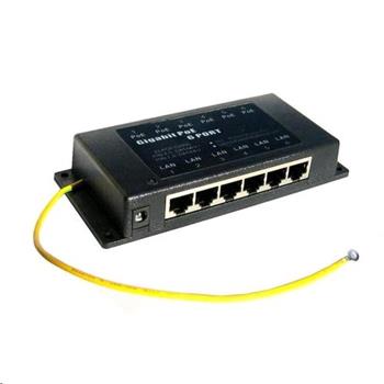 MHPower POE-PAN6-GB, Gigabit shielded 6-port passive PoE panel
