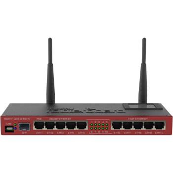 MikroTik RouterBOARD RB2011UiAS-2HnD-IN, Ath74K, 128 MB RAM, 1x SFP, 5x LAN, RouterOS L5,