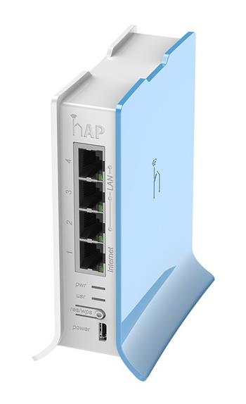 MikroTik RouterBOARD RB941-2nD-TC, Hap-Lite, 650MHz CPU, 32MB RAM, 4xLAN 2.4Ghz 802b/g/n, ROS L4 case, PSU