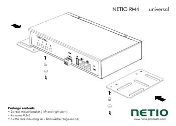 Montážní držák NETIO RM3 4C vertical