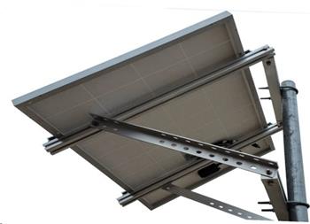 Mounting structure of the solar panel on the pole