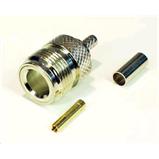 N-female connector on RG 174, crimp