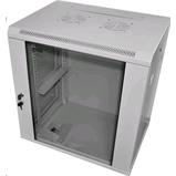 OCRACK, 19", 9U, 600x420mm, metal door, wall-mounted, gray