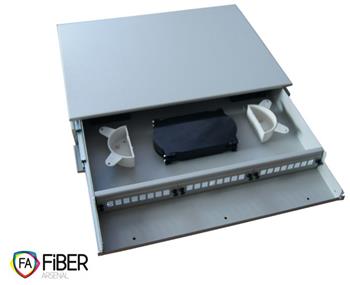 Optical bath, 19", 24x SC simplex, extendable, 1.5U