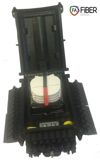 Optical cable coupler, 24x SC for 48 welds