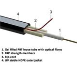 Optical cable LT Flat Drop, 12 v. G.652D PE