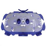 Optical cassette for 24 welds, transparent lid, stackable