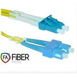 Optical patchcord, 9/125, LC/PC-SC/PC, SM, duplex, 1m