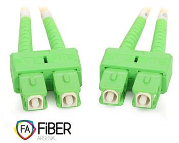 Optical patchcord, 9/125, SC/APC-SC/APC, SM, duplex, 2m