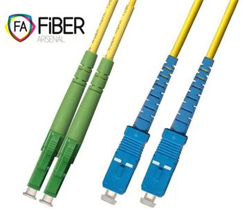 Optical patchcord, 9/125, SC/PC-LC/APC, SM, duplex, 2m