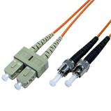 Optical patchcord, OM2, 50/125, SC/PC-ST/PC, MM, duplex, 2m