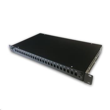 Optical tub, 19", 1U, 24x SC Simplex, extendable