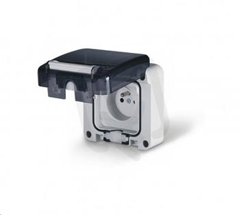 Outdoor socket with SCAME PROTECTA IP66 cover