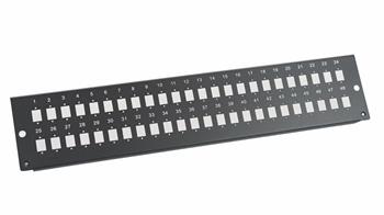 Panel 48xSC for 2U 19" Optical bath black