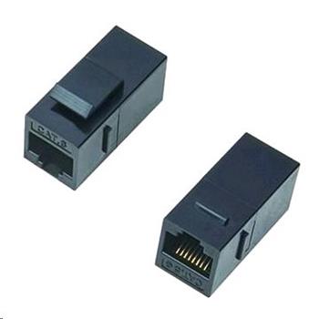 Panel connector, UTP, CAT6, 2xRJ45, straight