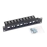 Patch panel 10", CAT5e, UTP, 10x RJ45, 1U