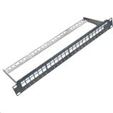 Patch panel 19", CAT5e, UTP, 24x RJ45, 1U