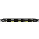 PoE panel 19", mounted, shielded, 16 x RJ45, passive PoE injector