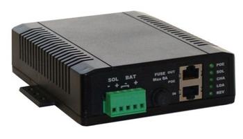 POE/Solar Dual input battery charging controller. 24V in 48V out, 8A, 2.6A POE Input, 60W