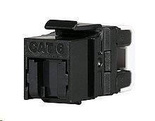 Quick-cutting keystone Solarix CAT6 UTP RJ45, black
