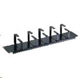 RACK 19" Binding panel 2U, 5x metal hook (8.0 x 4.5-6.0cm) black