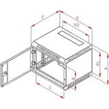 RACK Triton, 10", 6U, 310x260mm, wall-mounted-RBA-06-AS3-CAX-C1