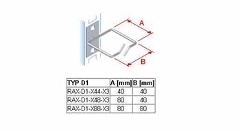 RACK Tying hook for cable management 80x80 stainless steel