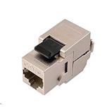 Self-tapping keystone Solarix CAT6 STP RJ45, black